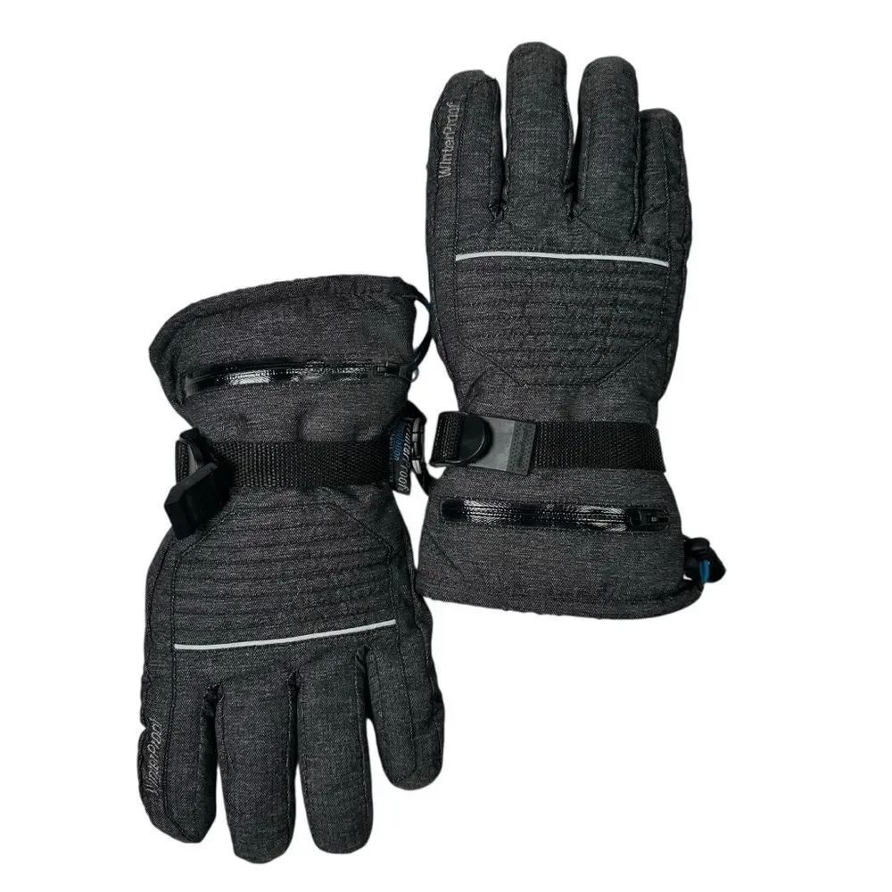 WinterProof Men’s M Ski Gloves Waterproof Insulated Winter Snowboarding Black